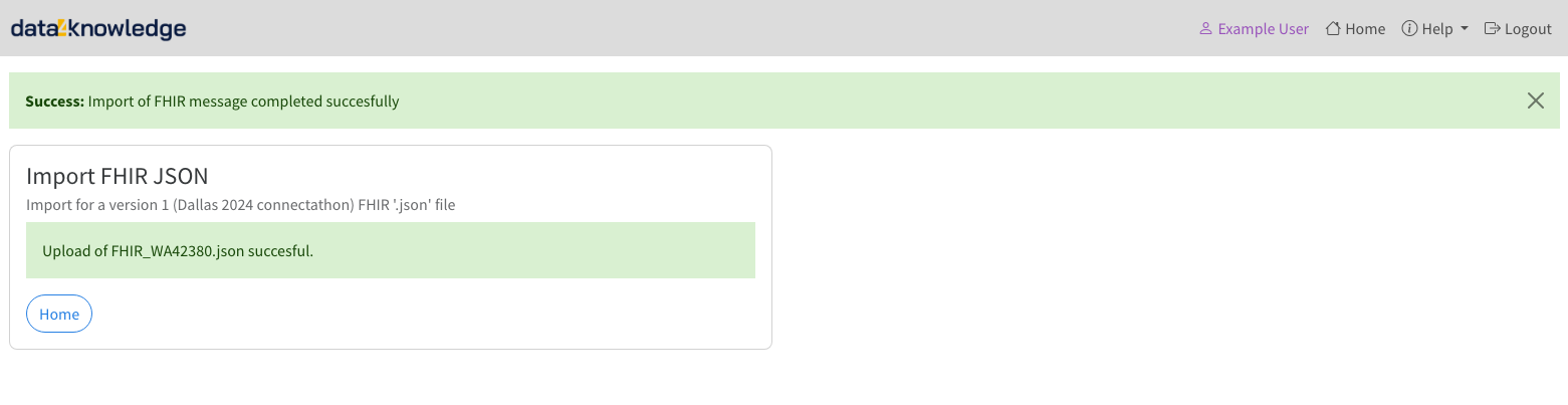 Import FHIR Success